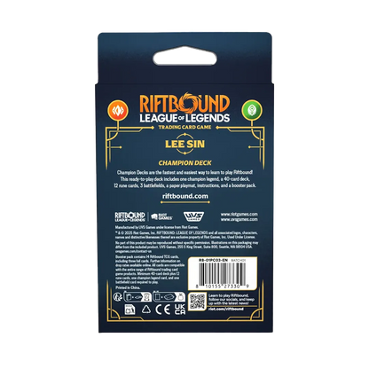 [PREORDER] Riftbound: League of Legends TCG - Origins Champion Deck [Lee Sin]